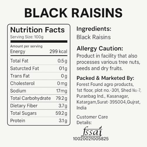 Image 4 of Forest Found Premium Greek Seedless Black Raisins 900g
