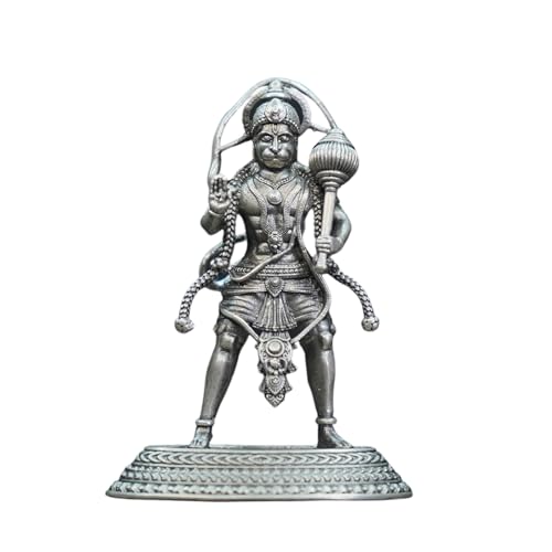 Image 1 of Default Title for the product Dista Silvers Antique Hanuman Standing with Gaja 29.37G