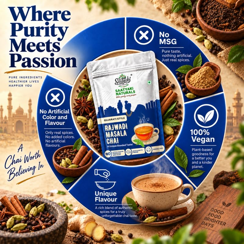 Image 10 of SAATYAKI NATURALS Rajwadi Chai Masala