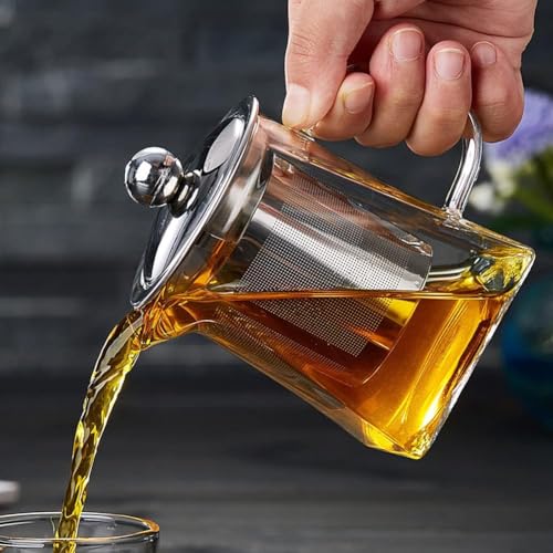 Image 4 of Jinelza Pyramid Shape Borosilicate Glass Tea Pot with Infuser 750ml