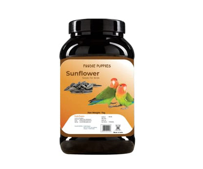 Image 2 of Container - Sunflower Seed 1Kg for the product Foodie Puppies Striped Sunflower Seeds Bird Food