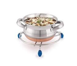 Image 3 of HAZEL Trivet Stainless Steel Hot Pot Stand with Silicone Grip 17.5 cm Set of 4
