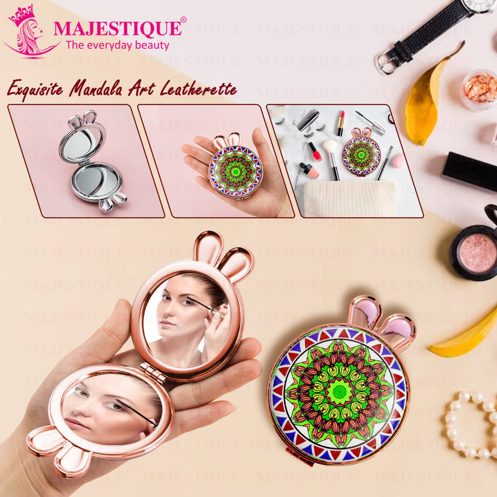 Image 3 of Majestique Bunny Magnifying Foldable Compact Hand Mirror