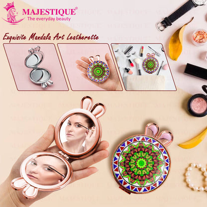 Image 3 of Majestique Bunny Magnifying Foldable Compact Hand Mirror