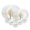 Image 1 of Default Title for the product CELLO Tree of Life Dazzle Series Opalware Dinner Set of 18 Pieces for Family of 6