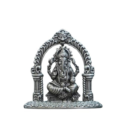 Image 1 of Default Title for the product Dista Silvers Antique Ganesh Idol with Frame 23.18G