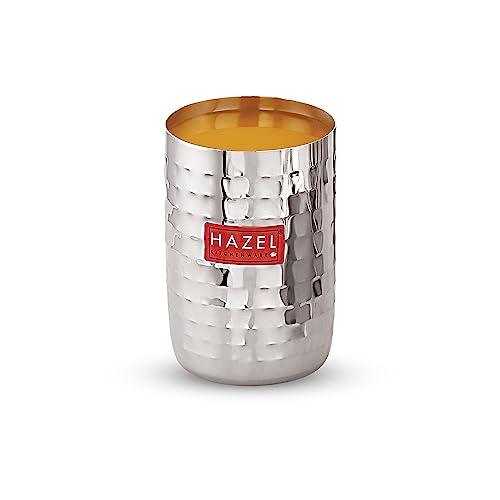 Image 6 of HAZEL Stainless Steel Glasses Set of 12, 350 ML