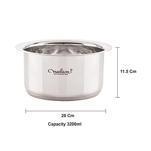 Image 4 of neelam CTIB142P Stainless Steel Induction Bottom Tope, 3200 ml, Silver