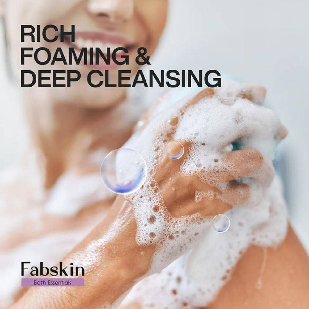 Image 4 of Fabskin Luxury Bathing Round Loofah Bath Sponge - Purple