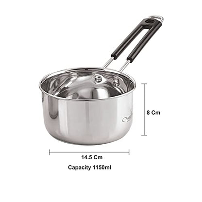 Image 7 of neelam Stainless Steel Sauce Pan, 1150ml, 1 Piece (Silver)
