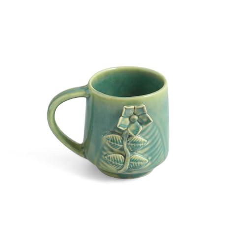 Image 4 of ExclusiveLane Sage Serenity Ceramic Coffee Mug Set of 2 330 ml