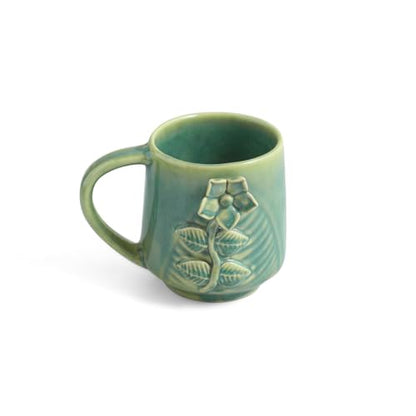 Image 4 of ExclusiveLane Sage Serenity Ceramic Coffee Mug Set of 2 330 ml