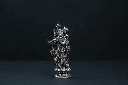 Image 2 of Dista Silvers Antique Krishna Standing 33.02G