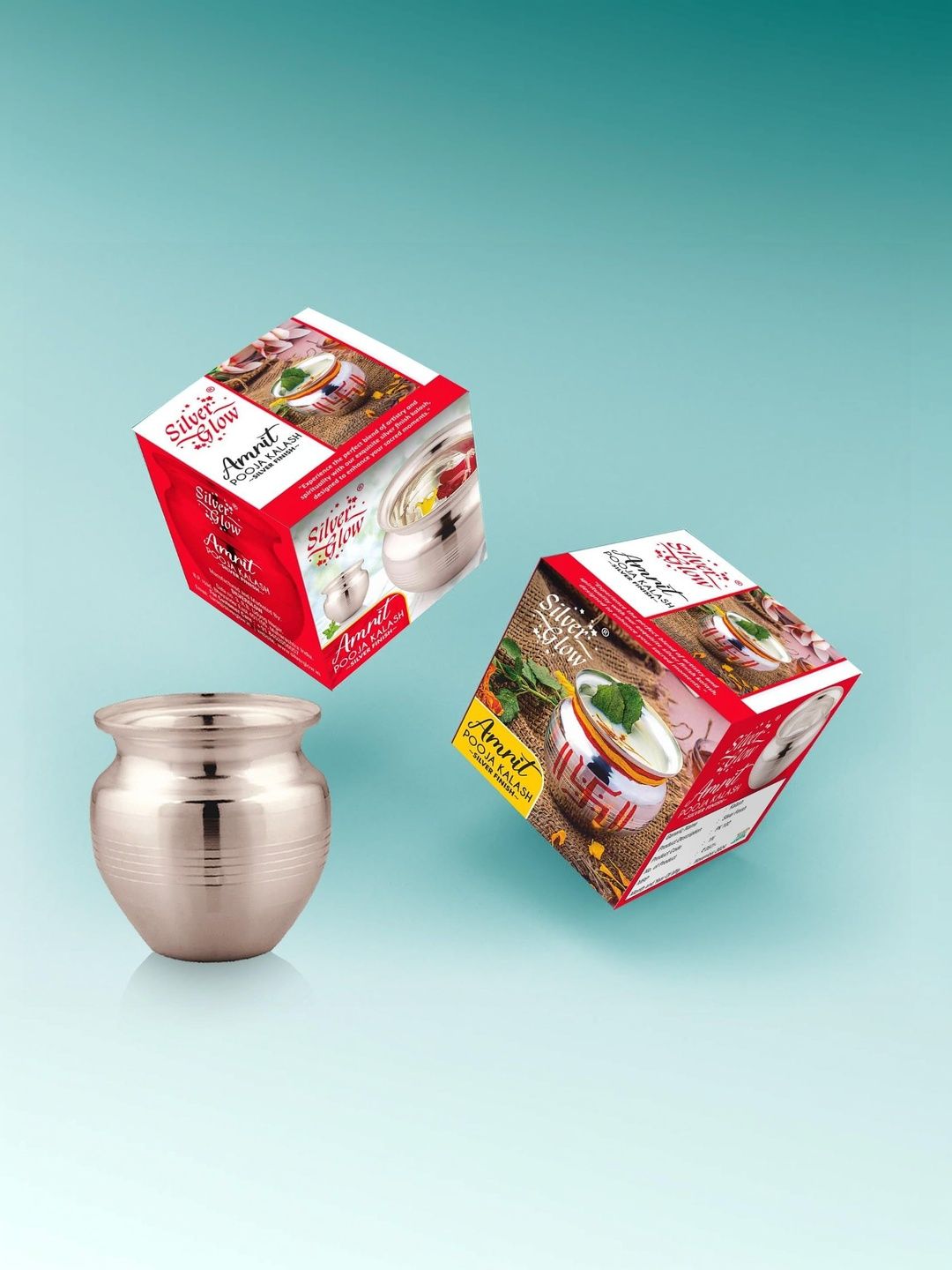 Image 4 of Silverglow Stainless Steel Durable Amrit Pooja Kalash