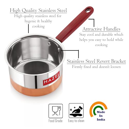 Image 6 of HAZEL Stainless Steel Flat Patila Sauce Pan