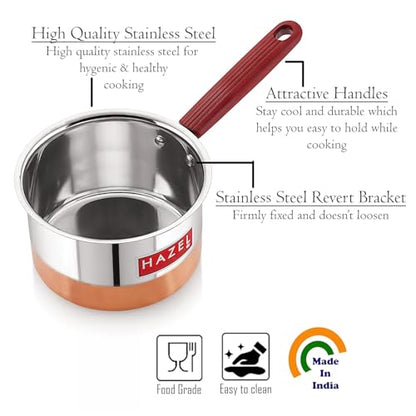 Image 6 of HAZEL Stainless Steel Flat Patila Sauce Pan