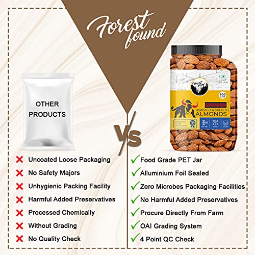 Image 6 of Forest Found Roasted And Lightly Salted Spanish Almonds, Badam Giri (900 Gram)