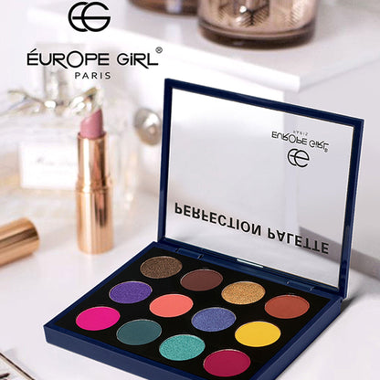 Image 4 of Europe Girl 12 Colour Eyeshadow Perfection Palette - Gems
