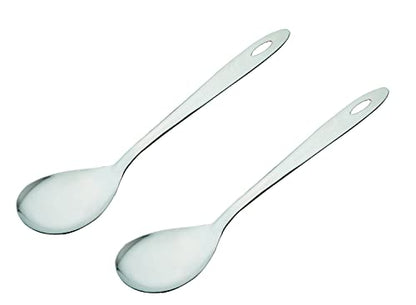 Image 1 of Default Title for the product SIGNORA WARE Kitchen Tools Stainless Steel Heavy Gauge Prima Solid Oval Spoon No.2 Set of 2 (Size 21.7 cm)
