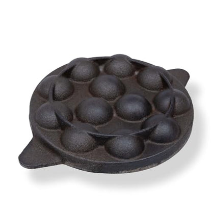 Image 4 of Nutreeware Cast Iron Paniyarakkal 12 Cavity Paniyaram Pan for Home Cooking