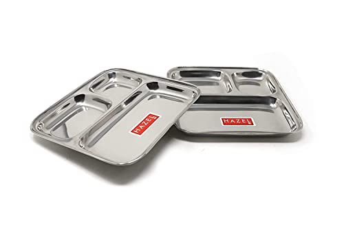 Image 1 of Default Title for the product HAZEL Compartment Plate Set of 2 22 cm