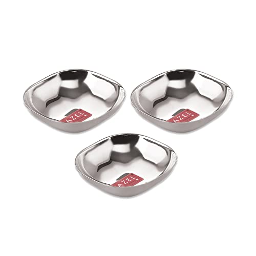 Image 8 of SS, 260 ML / Set of 3 for the product HAZEL Steel Dessert Silver Plate