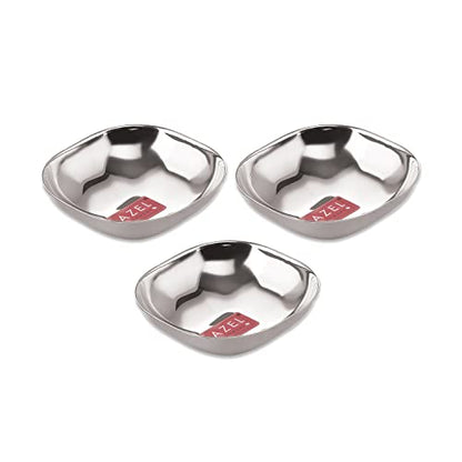 Image 8 of SS, 260 ML / Set of 3 for the product HAZEL Steel Dessert Silver Plate