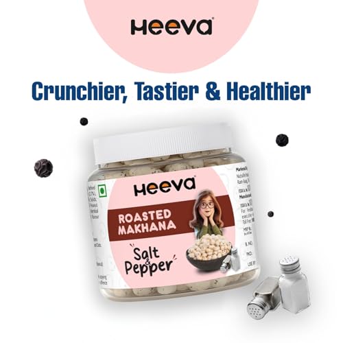 Image 4 of Heeva Roasted Makhana Foxnut Salt n Pepper Flavour 100g Pack of 4