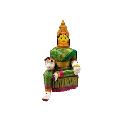 Image 1 of 12 Inch for the product SRI YAGNAA Metal Varalakshmi Doll With Face - Multicolor