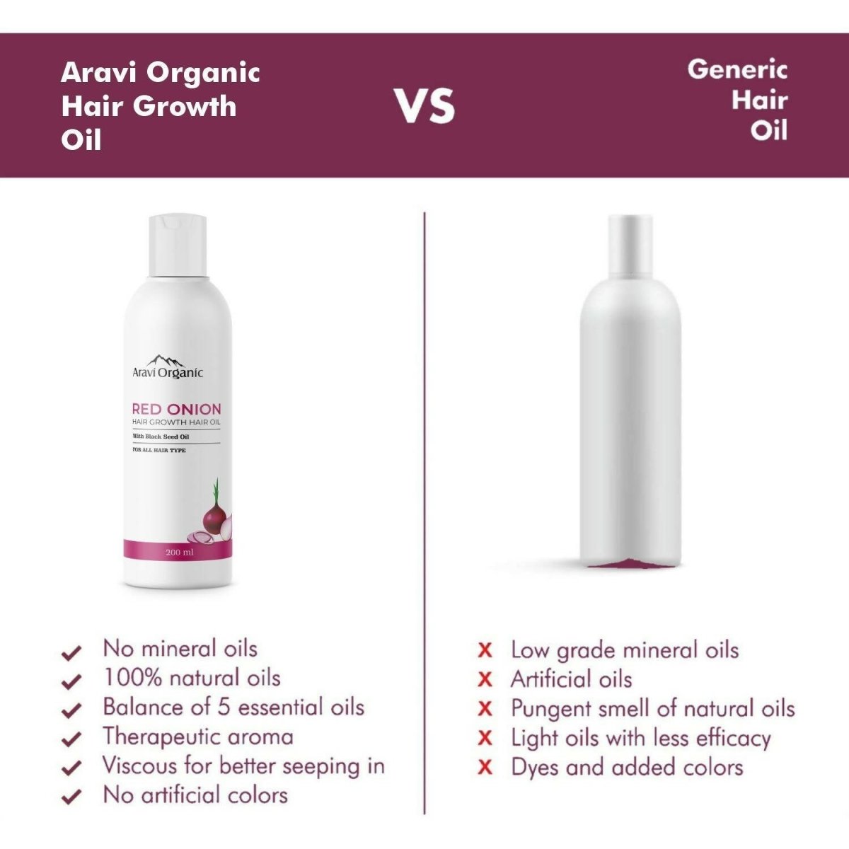 Image 5 of Aravi Organic Hair Growth Hair Oil with Onion Oil
