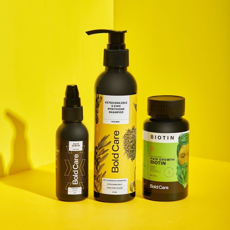 Image 1 of Bold Care Anti-dandruff Shampoo + Procapil Serum + Biotin Supplements Combo