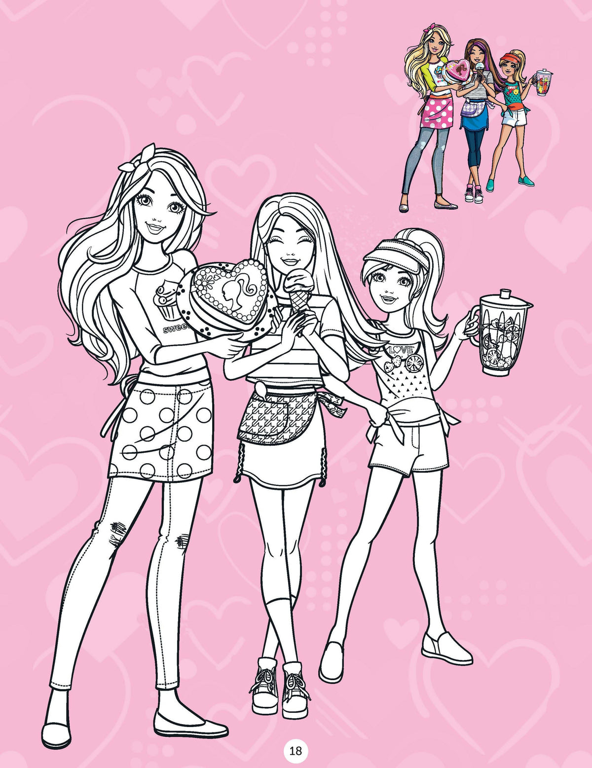 Image 10 of Dreamland Publications Barbie Copy Colouring Book : Children Drawing, Painting & Colouring Book