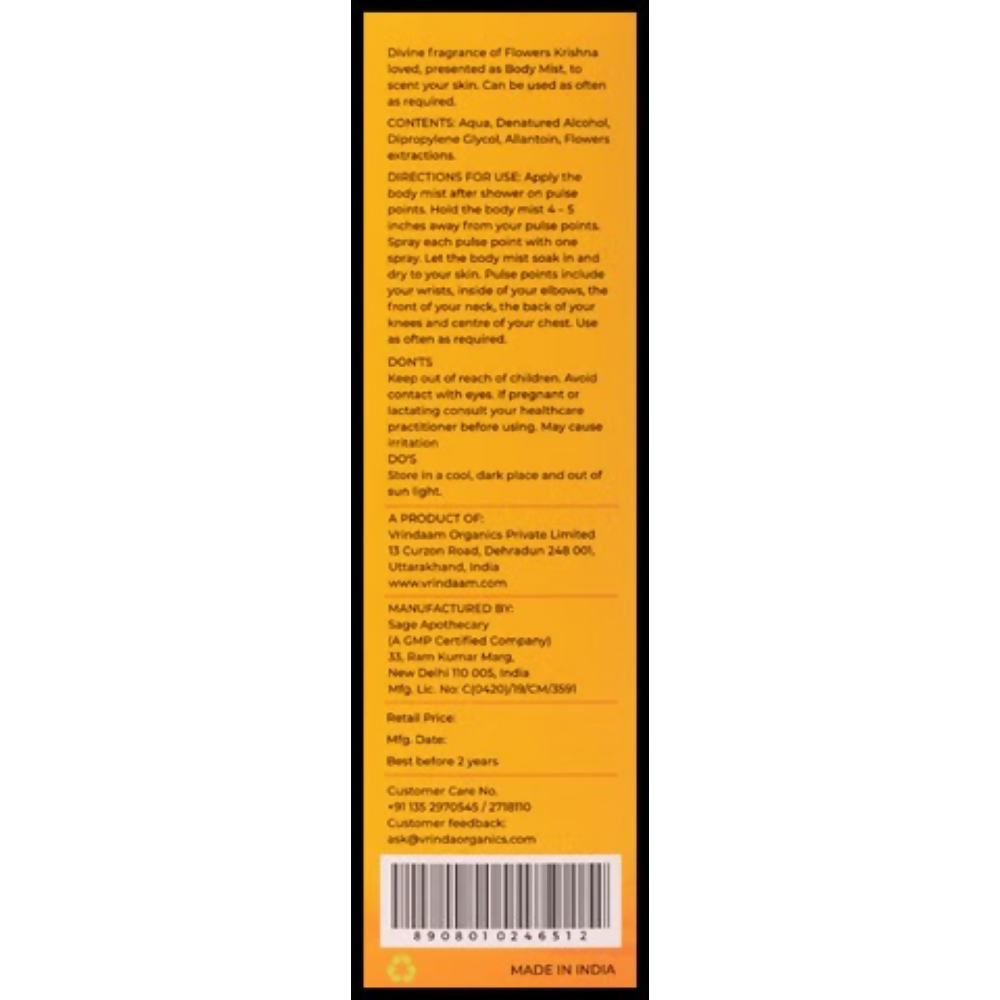 Image 2 of Vrinda Braj Body Mist Spray