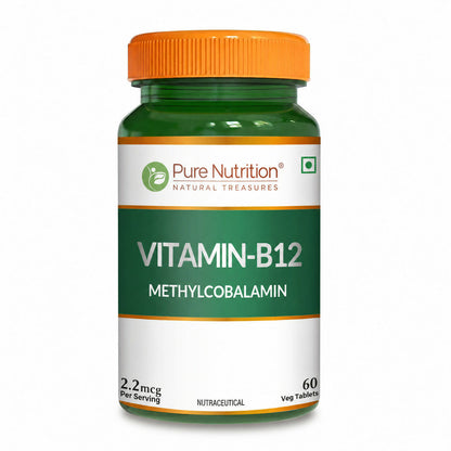 Image 1 of 60 tabs / Pack of 1 for the product Pure Nutrition Vitamin B12 - Veg Tablets