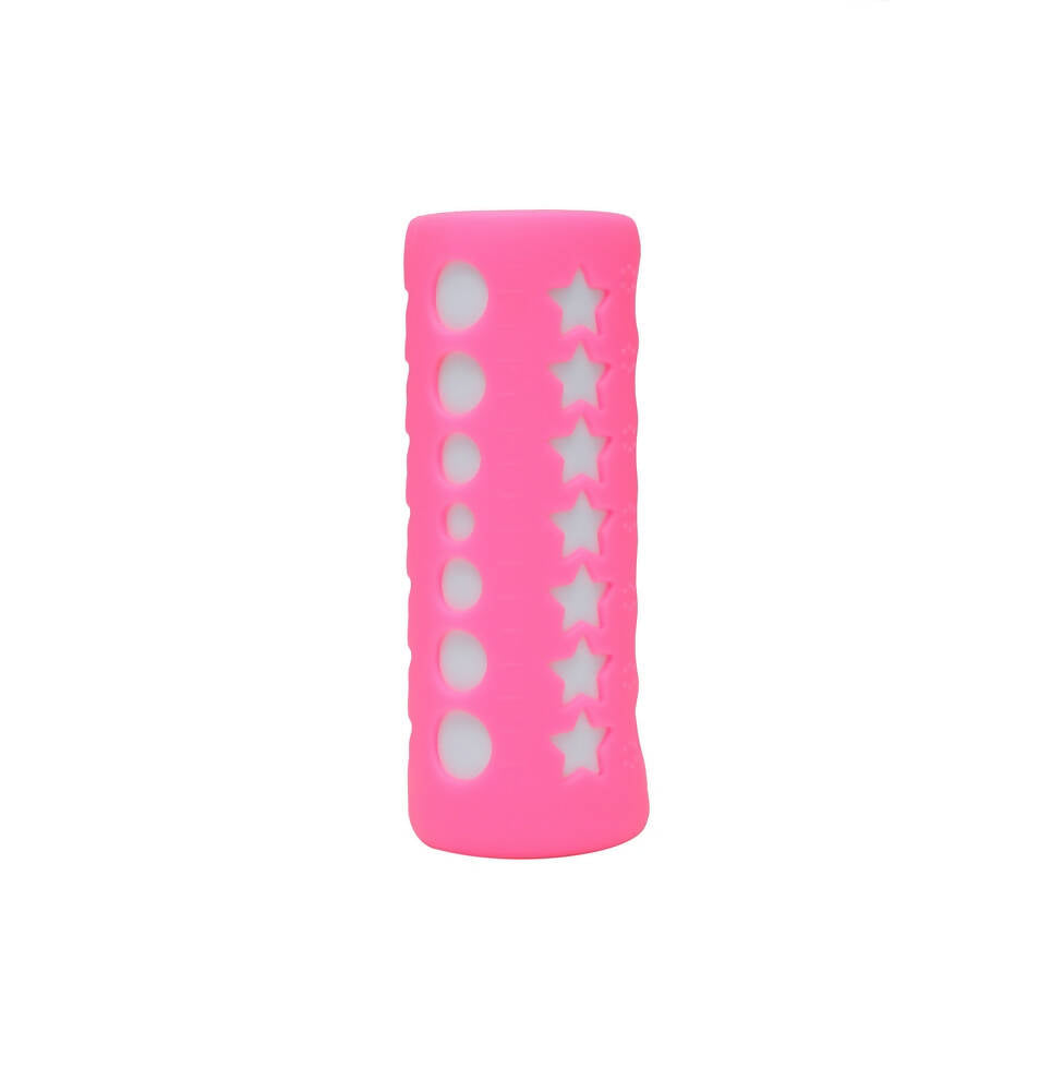 Image 1 of Default Title for the product Safe-O-Kid Silicone Baby Feeding Bottle Cover Cum Sleeve for Insulated Protection 250mL- Pink