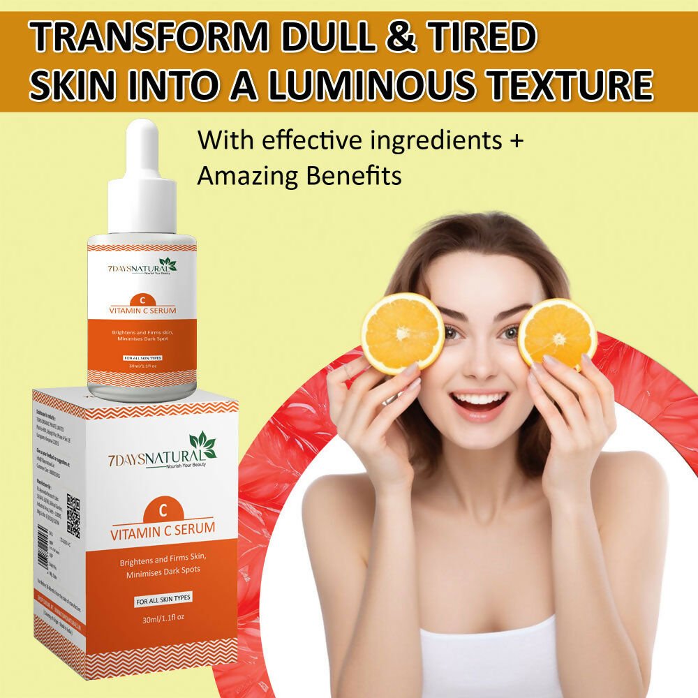 Image 4 of 7 Days Vitamin C-Advance Radiance Booster Skin Brightening Face Glowing Serum