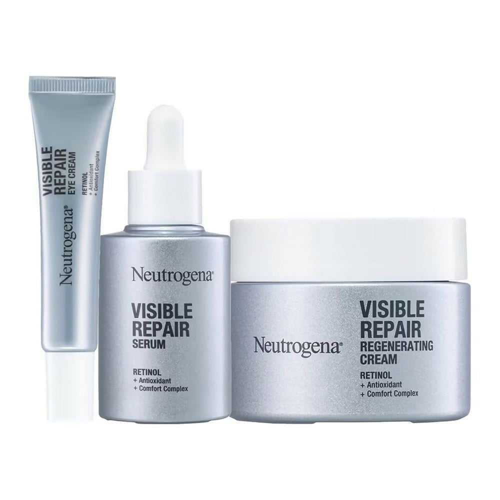 Image 1 of Neutrogena Visible Repair Day + Night Retinol Combo for Anti-Ageing, Face Wrinkles, Fine Lines