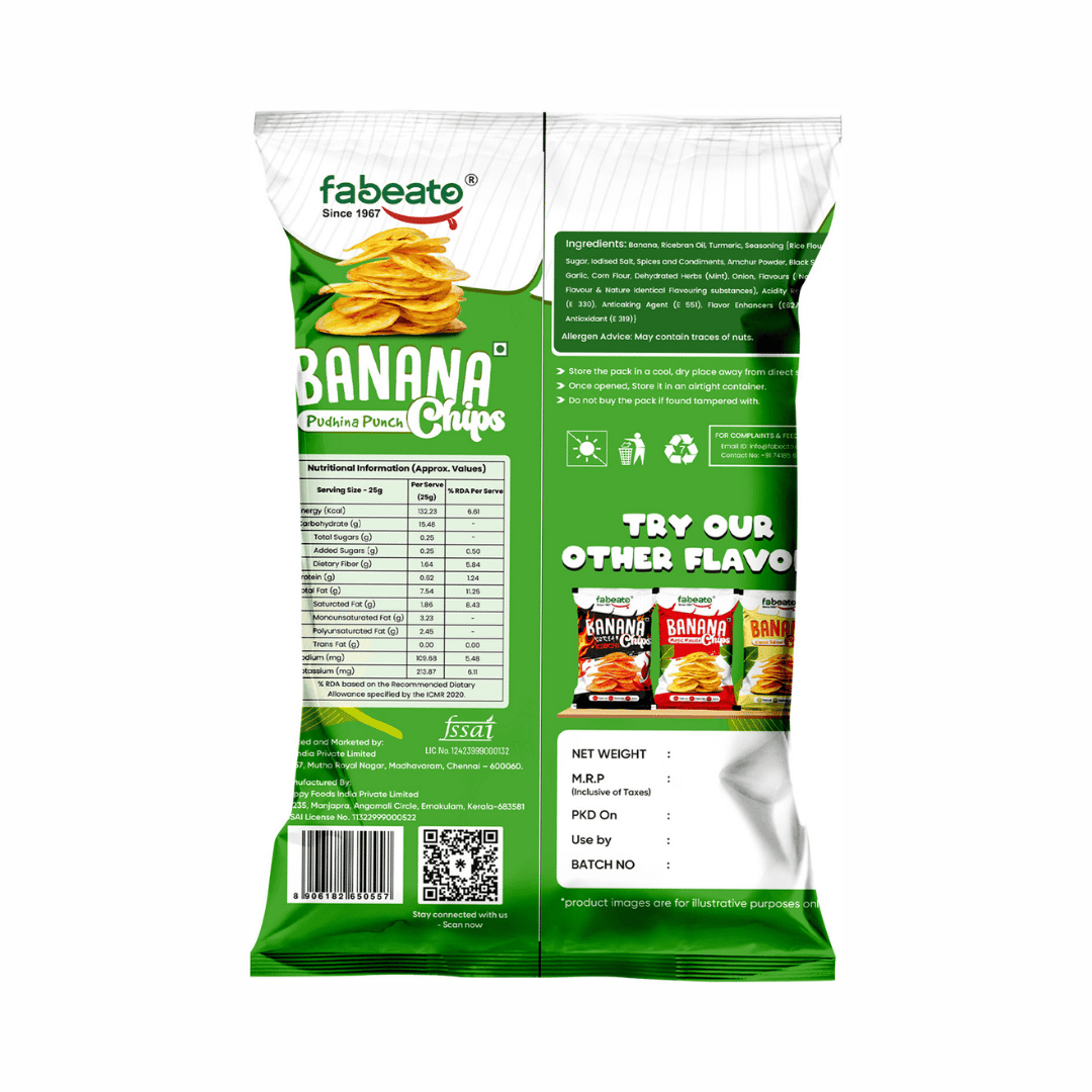 Image 7 of Fabeato Pudhina Punch Flavor Banana Chips (60g)