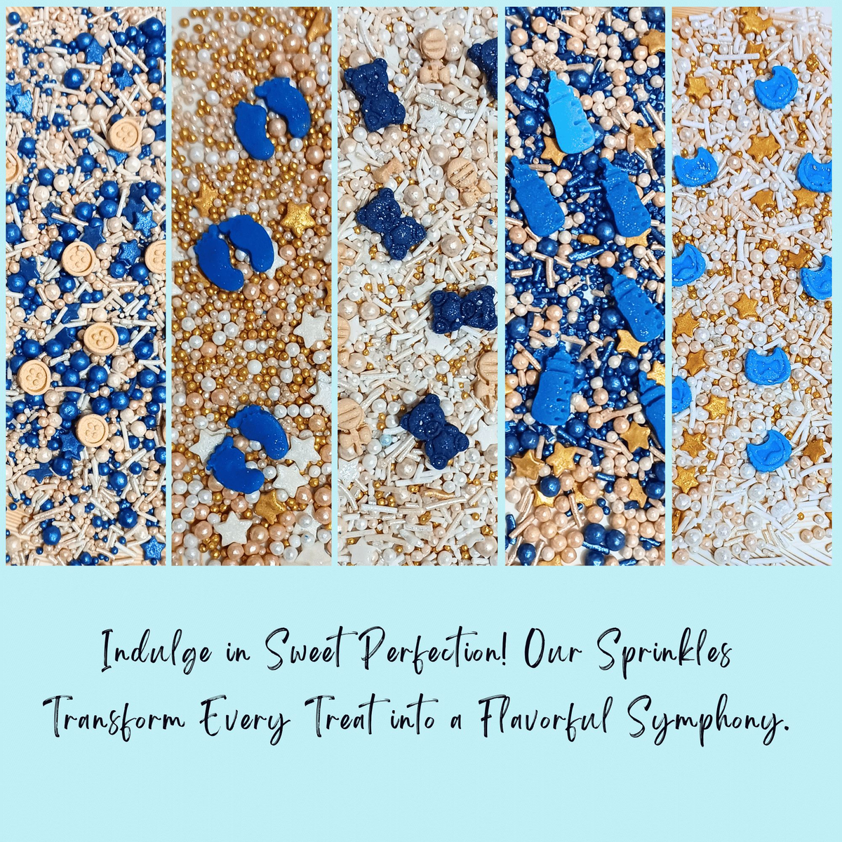 Image 6 of Confect Boys Baby Shower Sprinkles | Gender Reveal Sprinkles | Edible Sprinkles