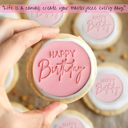 Image 9 of Confect Toppers Cutters | Congratulations Topper Cutter | Fondant Cutter | (Happy Birthday 02)