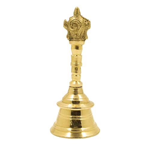 Image 1 of Default Title for the product Spillbox Traditional Brass Pooja Bell/Ghanti For Pooja/Worship - 4" Inch Shankchakra