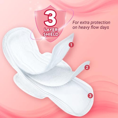Image 6 of Niine Naturally Soft Ultra Thin XL+ Sanitary Napkins for Heavy Flow (Pack of 2) 30 Pads with Free Biodegradable Disposal Bags