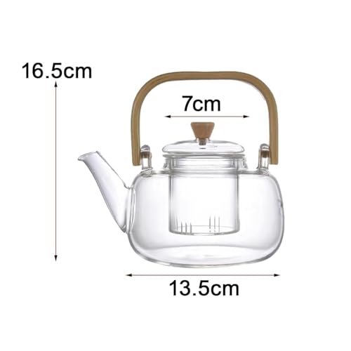 Image 4 of Jinelza Borosilicate Glass Teapot 900ml