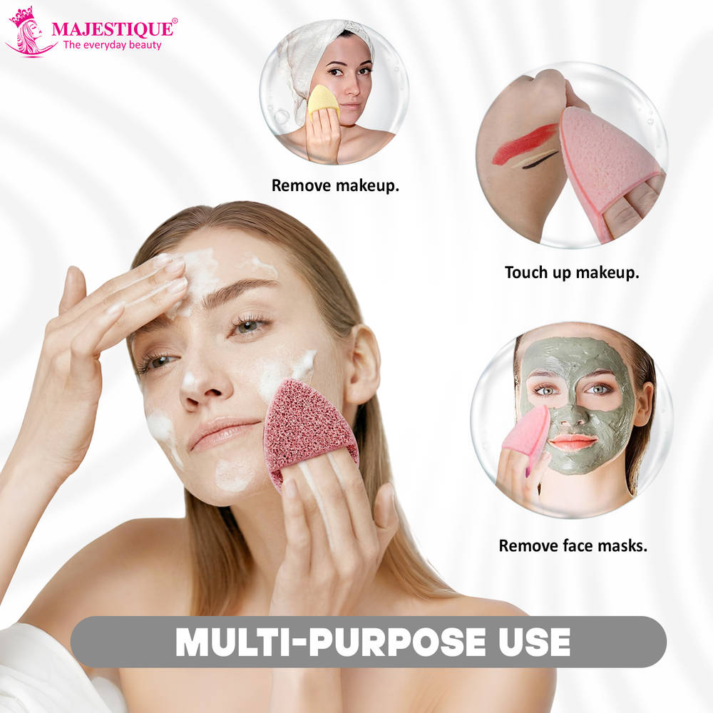 Image 3 of Majestique Cotton Face Pads with Reusable Sponge