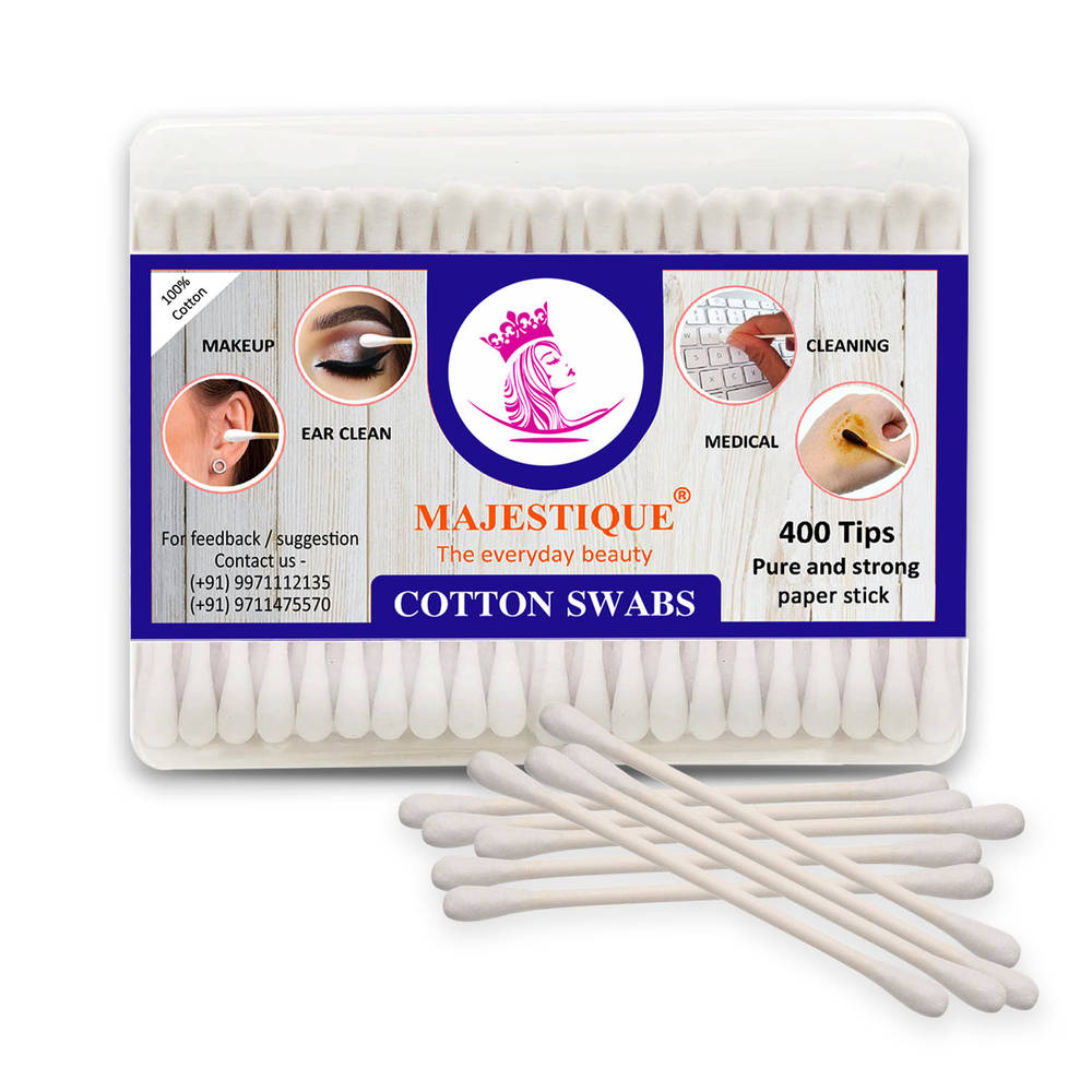 Image 1 of 1 pc for the product Majestique 200Pcs Paper Cotton Swabs