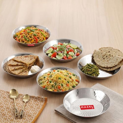 Image 1 of Default Title for the product HAZEL Stainless Steel Snack Plate 20.7cm Pack of 6