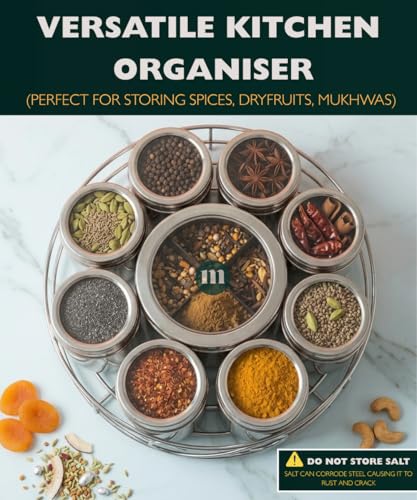 Image 5 of MARU 12IN1 Steel Masala Box/Dani with Wirestand