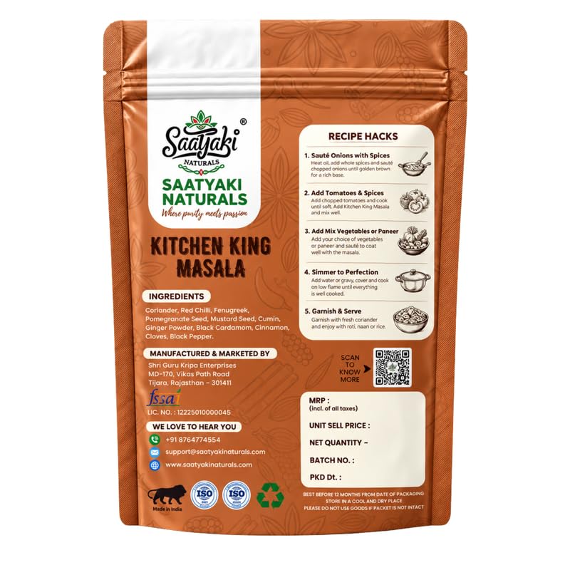 Image 6 of SAATYAKI NATURALS Kitchen King Masala