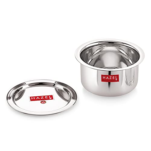 Image 3 of 1.5 Litres for the product HAZEL Stainless Steel Tope Patila with Lid Round Bottom Boiling Vessels Bhagona Dekchi