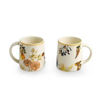 Image 3 of ExclusiveLane Floral Ceramic Tea Cups Set of 6 260 ml Microwave Safe Multicolor